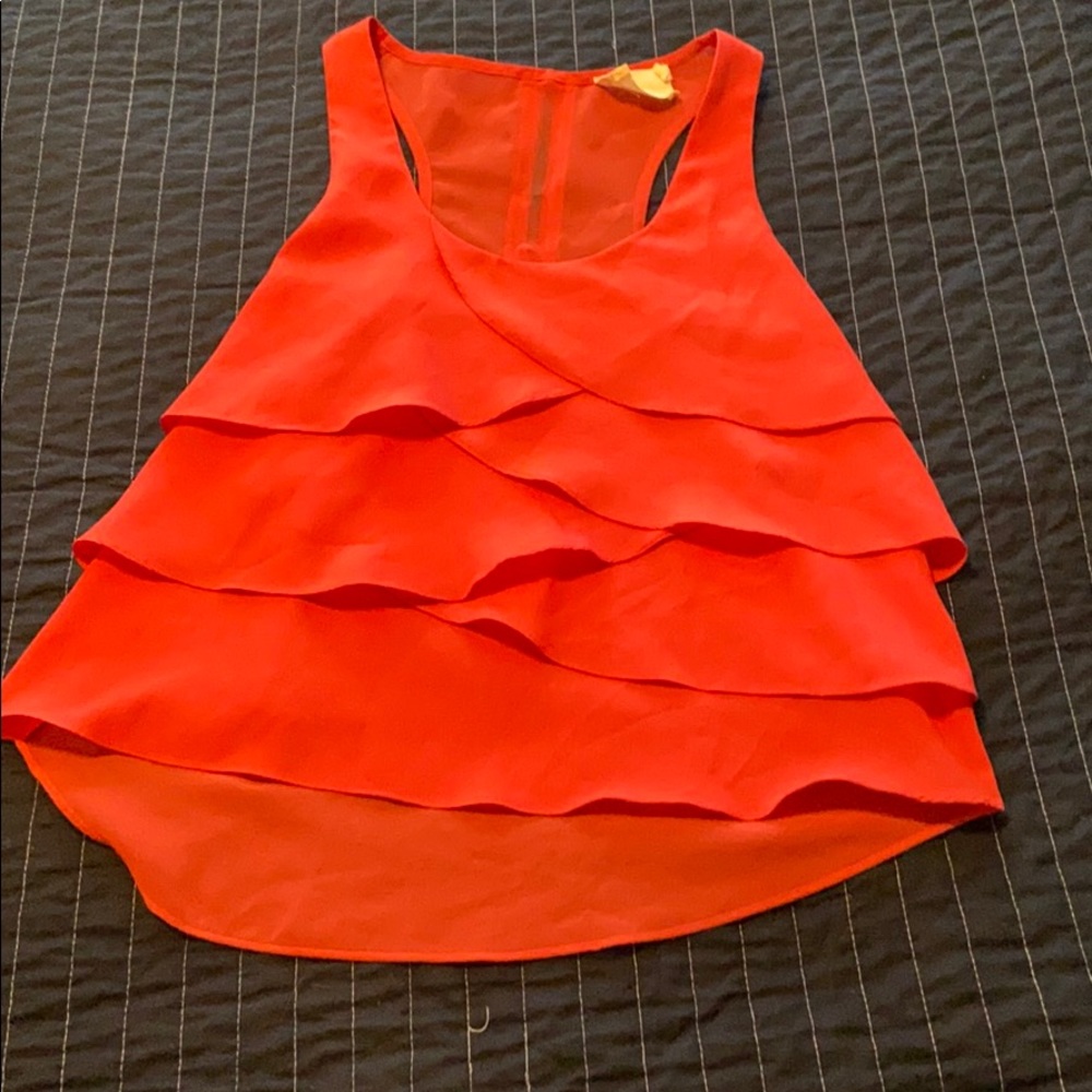 Lush red layered tank